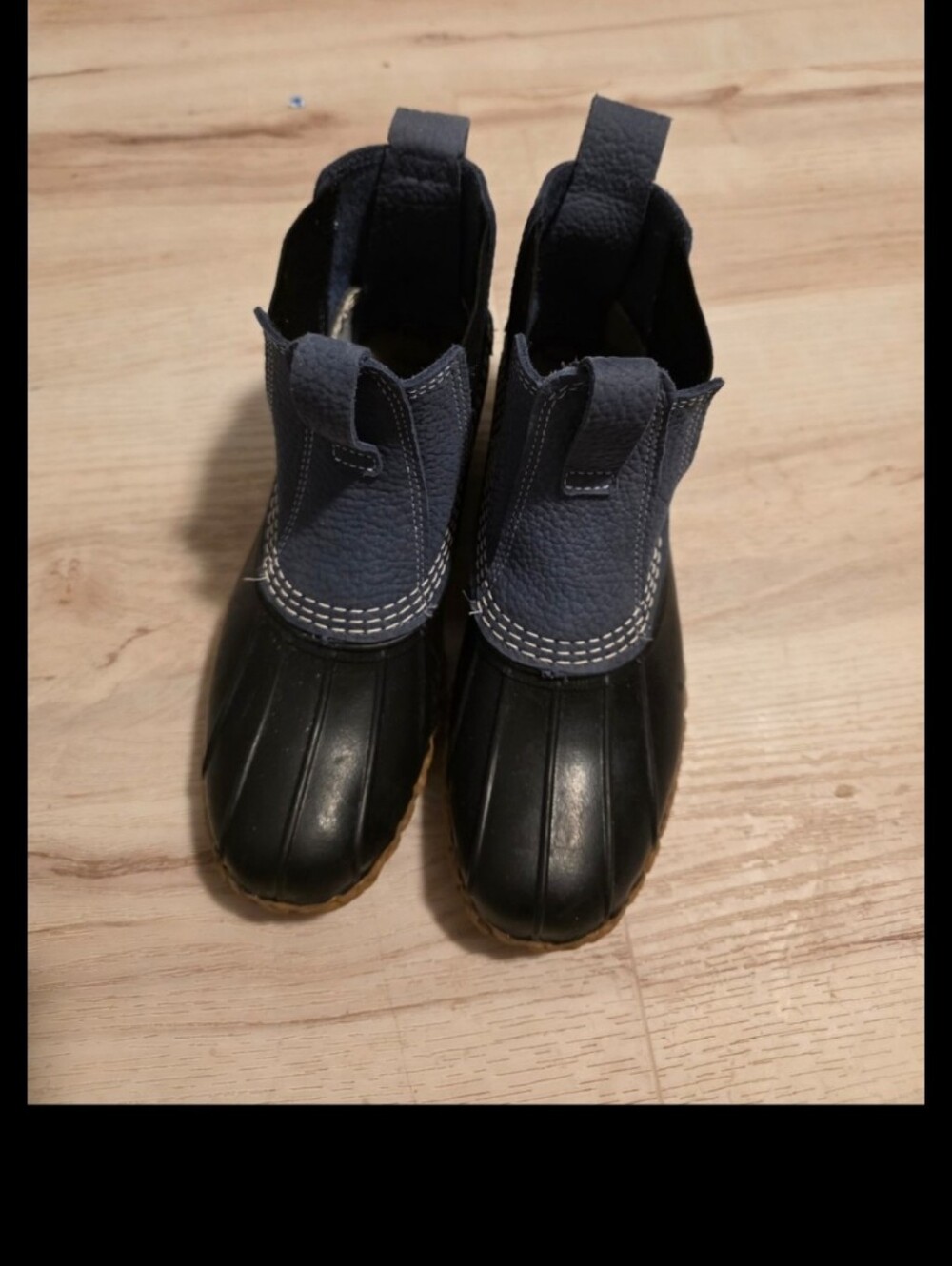Ll Bean Woman Waterproof Duck Boots in Navy and Black